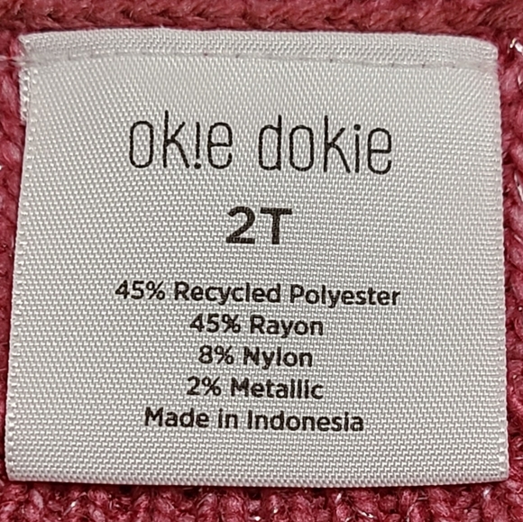 NWT Okie dokie size 2T rose sweater - Picture 6 of 6